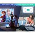 TMY Projector with WiFi and Bluetooth【100" Screen Included】 Native 1080P Outdoor Projector, 4K Supported Portable Projector, Compatible with iOS/Android/PC/TV Stick/HDMI/AV/USB, Indoor Outdoor Use