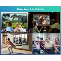 TMY Projector with WiFi and Bluetooth【100" Screen Included】 Native 1080P Outdoor Projector, 4K Supported Portable Projector, Compatible with iOS/Android/PC/TV Stick/HDMI/AV/USB, Indoor Outdoor Use