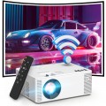 TMY Mini WiFi Projector, 1080P FHD Supported Portable Outdoor Movie Projector Synchronize Smartphone Screen, Compatible with iOS/Android/PC/TV Stick, HDMI USB AV TF, Indoor & Outdoor Use